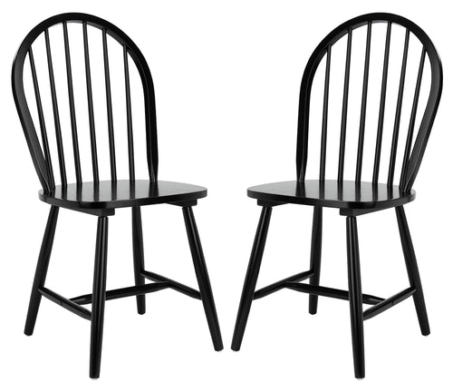 Windsor Farmhouse Dining Chairs Set of 2 – Spindle Back Solid Wood