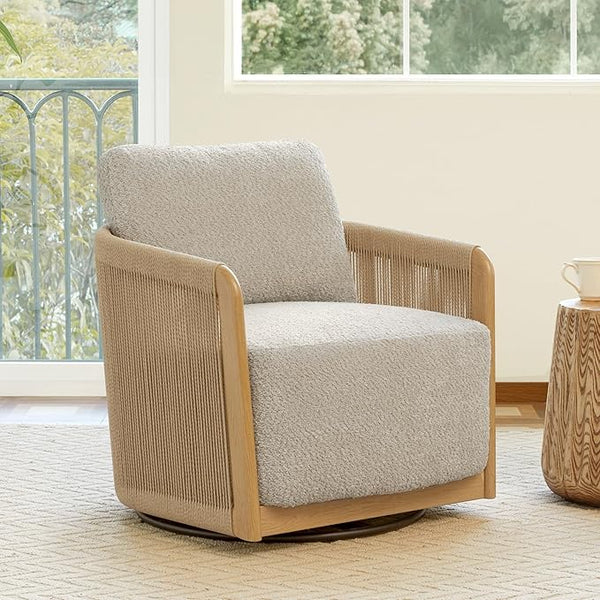 Boho Swivel Accent Chair