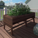 Large Elevated Cedar Raised Garden Bed with Legs & Liner