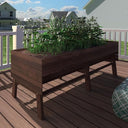 Cedar Raised Garden Bed 6x3x2FT with Wheels, Legs & Liner