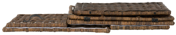Wicker Storage Trunk with Lid – Collapsible Rattan Chest
