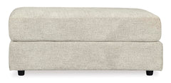 Oversized Chenille Accent Ottoman
