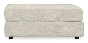 Oversized Chenille Accent Ottoman