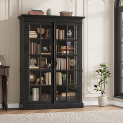 65" Tall Display Cabinet with Glass Door & Adjustable Shelves