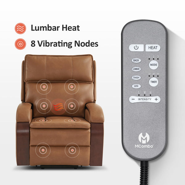 Power Lift Recliner Chair with Massage, Heat & Adjustable Headrest