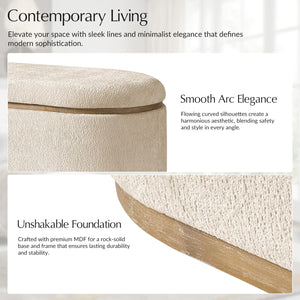 Modern Chenille Upholstered Storage Bench