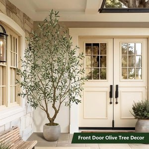 Artificial Olive Tree – Indoor Faux Plant with Black Pot