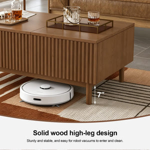 Lift Top Coffee Table with Hidden Storage & Drawers