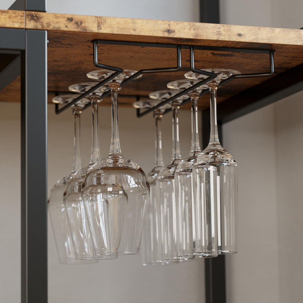 Baker's Rack with Cabinets & Power Outlet