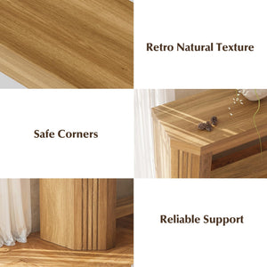 70-Inch Console Table for Entryway with Open Storage