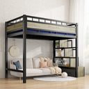 Twin Loft Bed with Storage Stairs & Drawers – Heavy Duty Metal