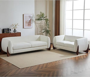 Boucle 2-Piece Sofa & Loveseat Set