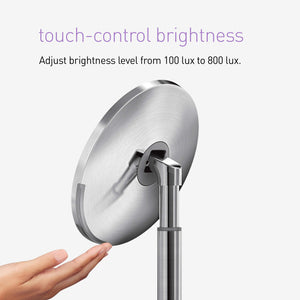 8" Round Sensor Lighted Makeup Mirror — 5x Magnification, Cordless
