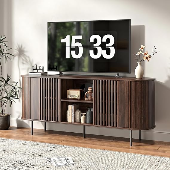 Modern TV Stand for TVs Up to 75" with Adjustable Shelves