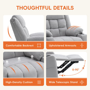 Power Swivel Rocker Recliner Chair with Massage & Heat