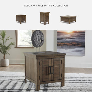 Farmhouse End Table with Cabinet Doors