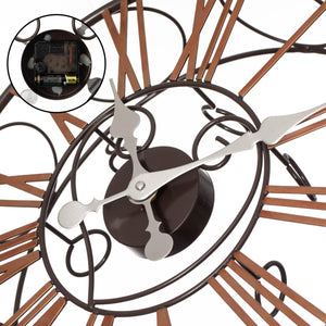 Wall-Mounted Clock Wine Rack with Stemware Holder