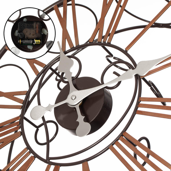 Wall-Mounted Clock Wine Rack with Stemware Holder