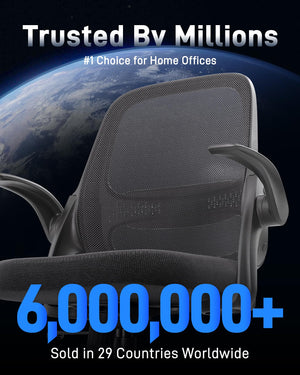 Ergonomic Mesh Office Chair with Flip-Up Arms