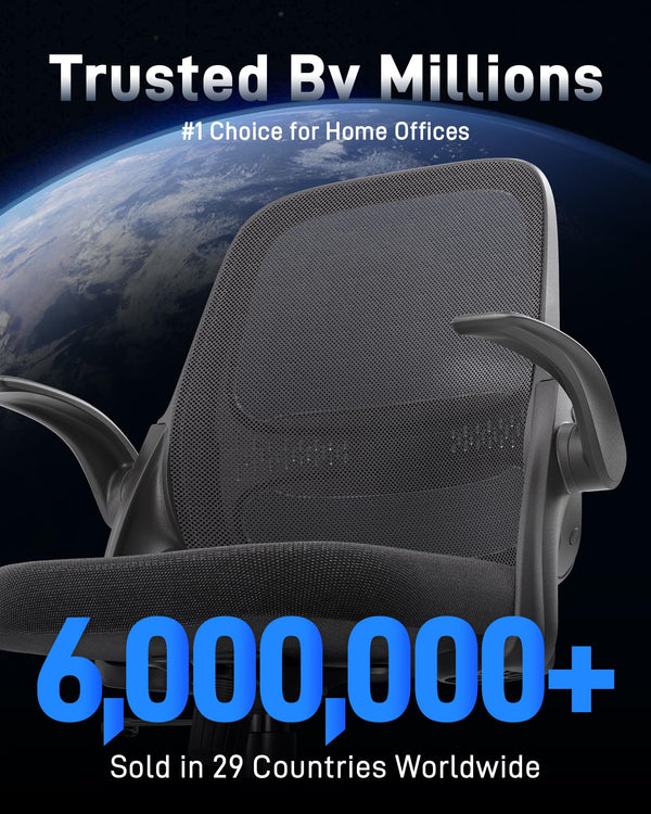 Ergonomic Mesh Office Chair with Flip-Up Arms