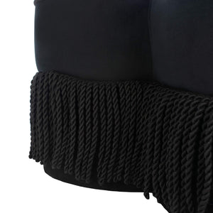 Flower Shape Velvet Ottoman