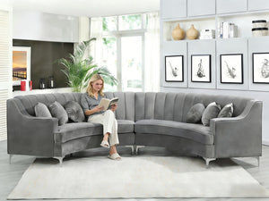 141.34" Oversized L-Shaped Curved Sectional Sofa