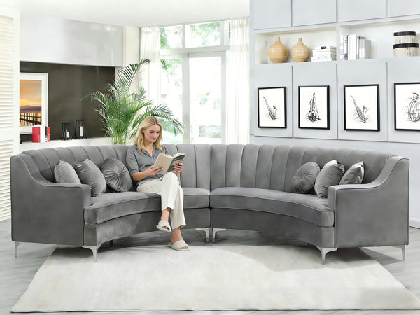 141.34" Oversized L-Shaped Curved Sectional Sofa