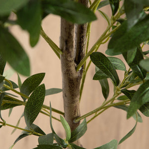 5 FT Faux Olive Tree with Bronze Metal Planter Pot