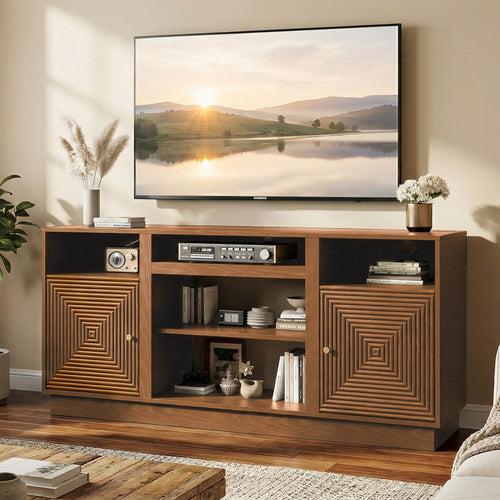 Mid-Century Modern TV Stand with Storage