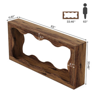 63" Farmhouse Console Table with Storage