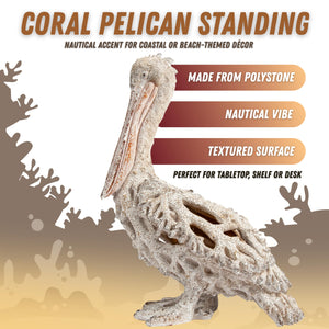 Coastal Pelican Figurine – Polystone Beach Statue