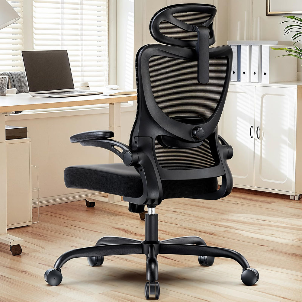 Ergonomic High Back Office Chair with 3D Armrests & Adjustable Lumbar Support