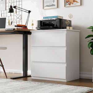 3-Drawer Nightstand with Storage – Bedroom Side Table