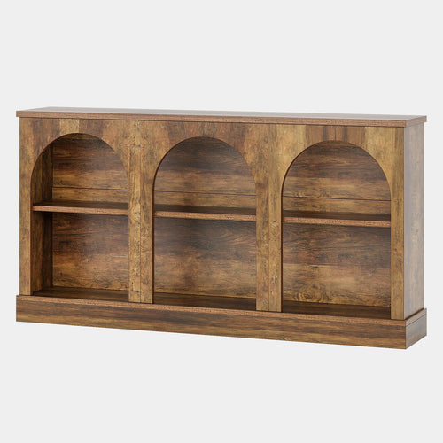 63-Inch Farmhouse Console Table with 3-Tier Storage