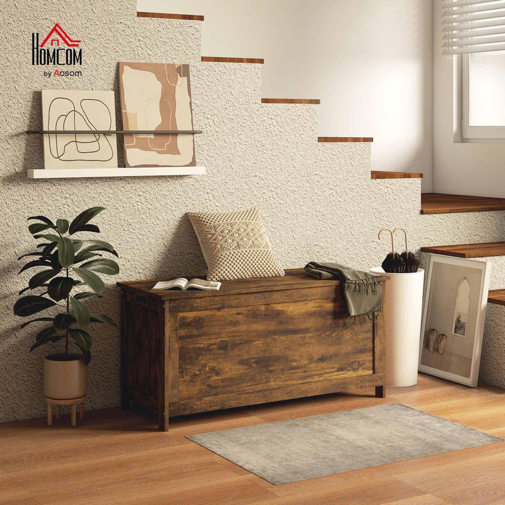 Storage Chest with Safety Hinges & Cut-Out Handles — 39.4"