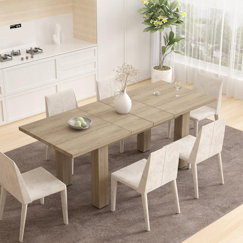Extendable Dining Table for 6-10, Oak