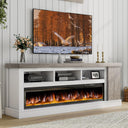 75" Farmhouse Fireplace TV Stand with 60" Electric Fireplace for TVs Up to 85"