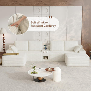 150" U-Shaped Modular Sectional Sofa