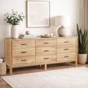 9-Drawer Mango Wood Dresser