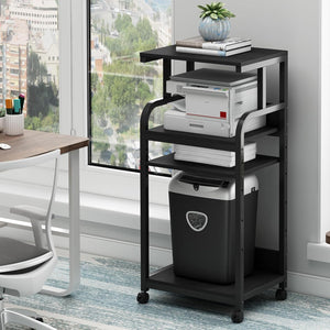 4-Tier Adjustable Printer Stand with Wheels