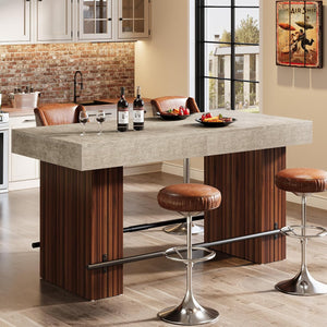 62.2" Industrial Counter Height Bar Table