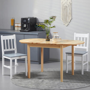 Drop Leaf Dining Table – Solid Wood, Seats 4–6