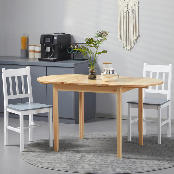 Drop Leaf Dining Table – Solid Wood, Seats 4–6