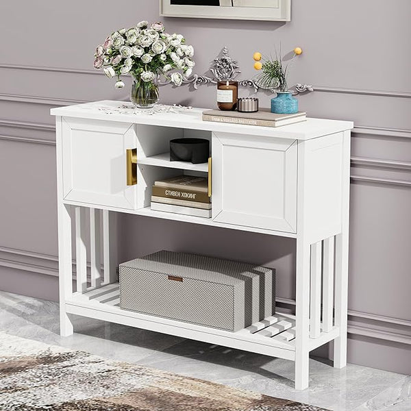 Console Table with Motion Sensor Light & Storage Drawers