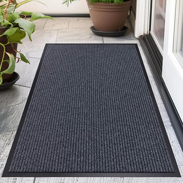 Indoor Outdoor Heavy Duty Door Mat with Non-Slip Rubber Backing