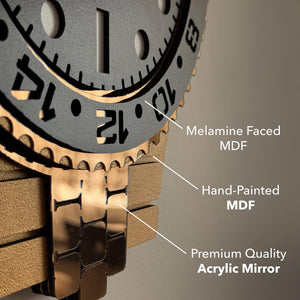 3D Layered Analog Wall Clock – Silent, Non-Ticking, Modern Home Decor