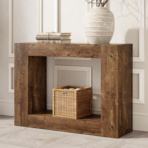 Rustic Brown Solid Wood Console Table