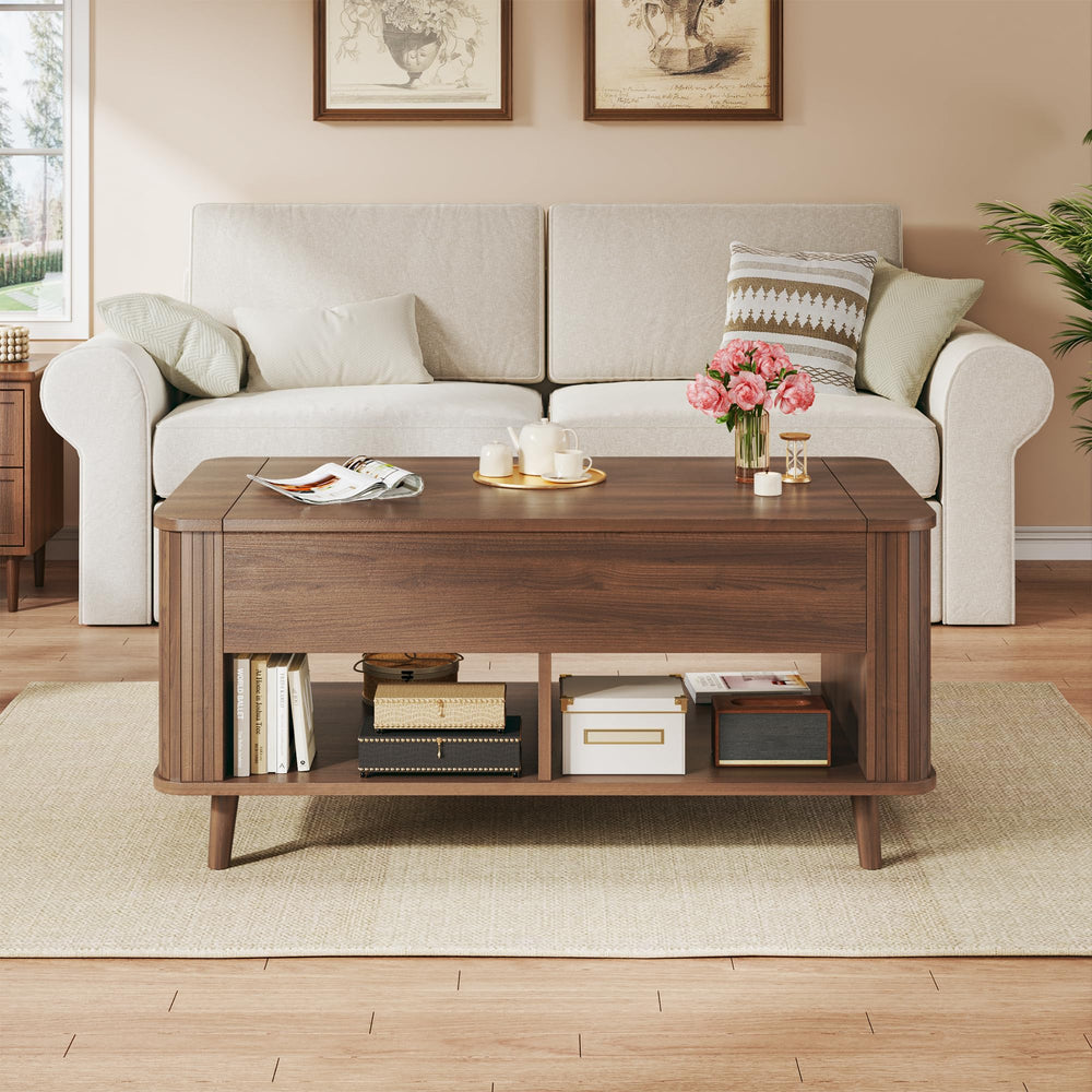 Lift-Top Coffee Table with Hidden Storage