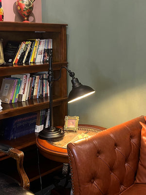 Industrial Desk Lamp 2 Pack with USB Charging Ports