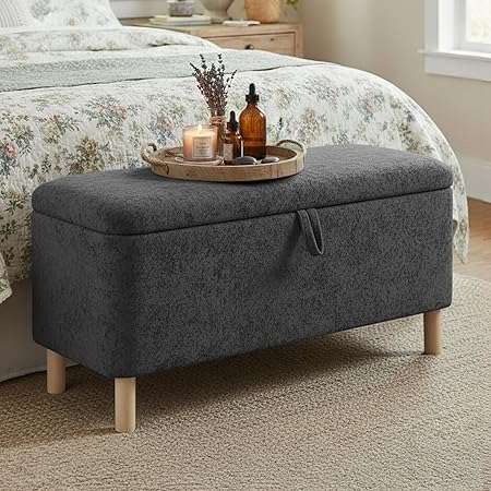 Round Storage Ottoman with Reversible Tray Lid